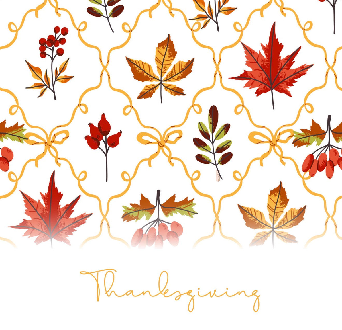 Cozy Thanksgiving Cocktail Napkin
