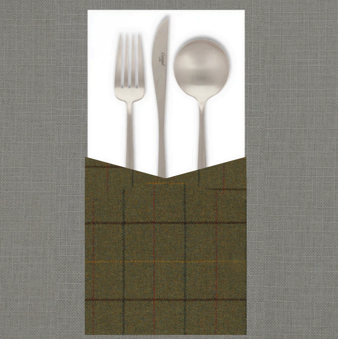 Wool Plaid Cutlery Pouch