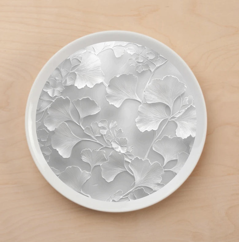 3D Ginkgo Plate Accent