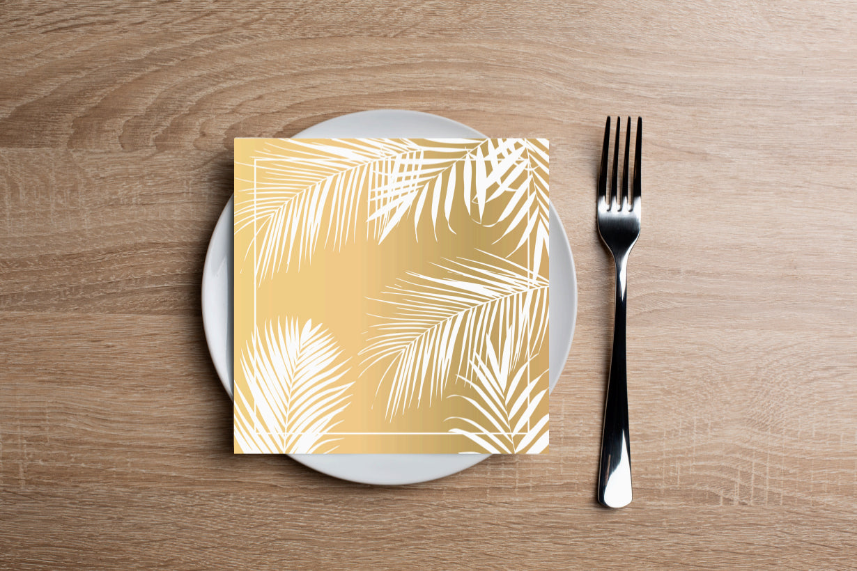 Golden Hour Fronds Cocktail Napkin
