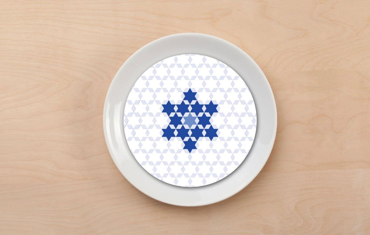 Magen David Hanukkah Plate Accent
