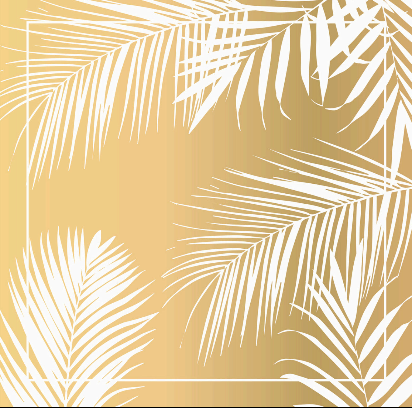 Golden Hour Fronds Cocktail Napkin