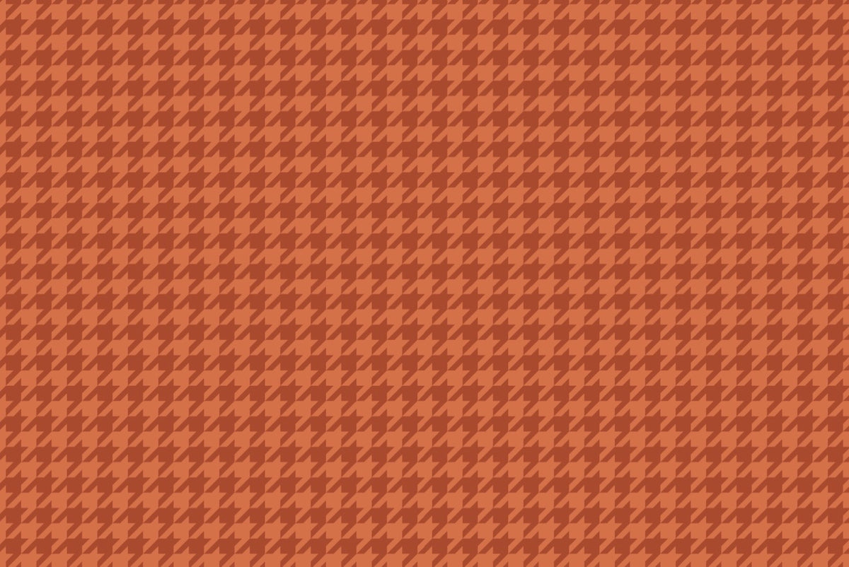 Burnt Orange Houndstooth - Placemat