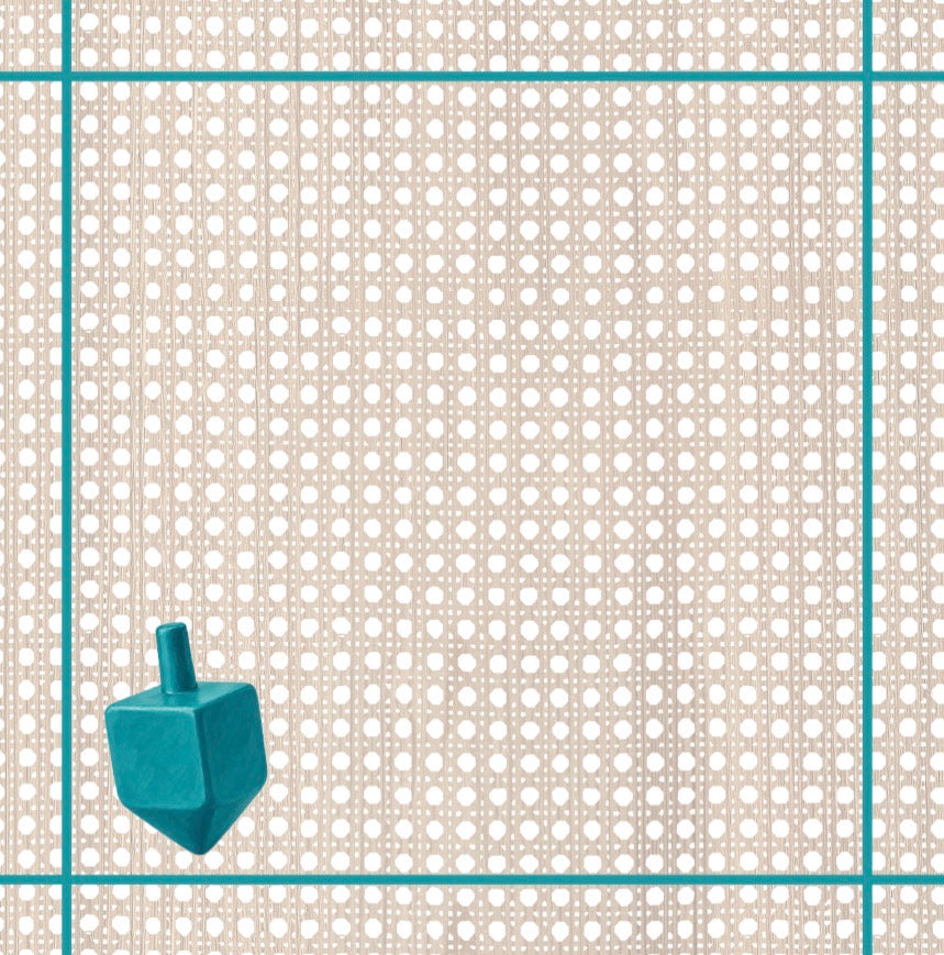 Wicker Dreidel- Charger - (SQUARE)