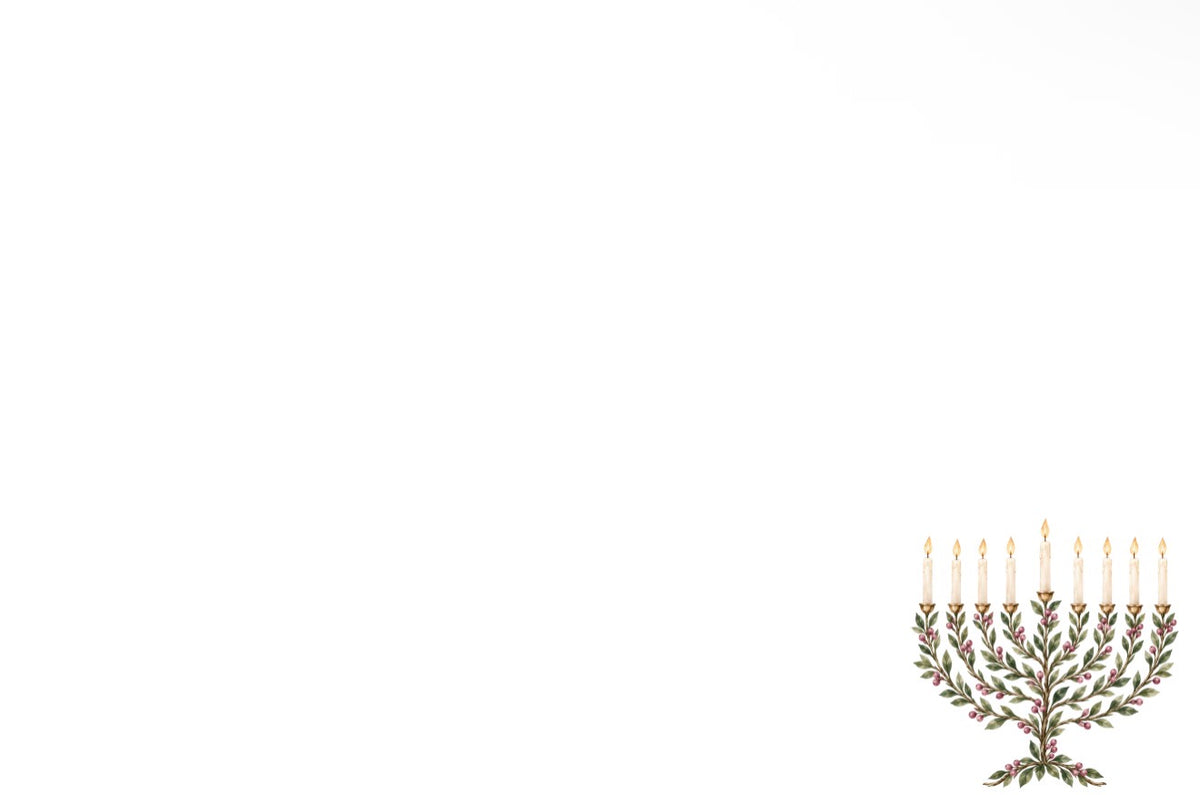 Laurel Menorah Mauve - Placemat