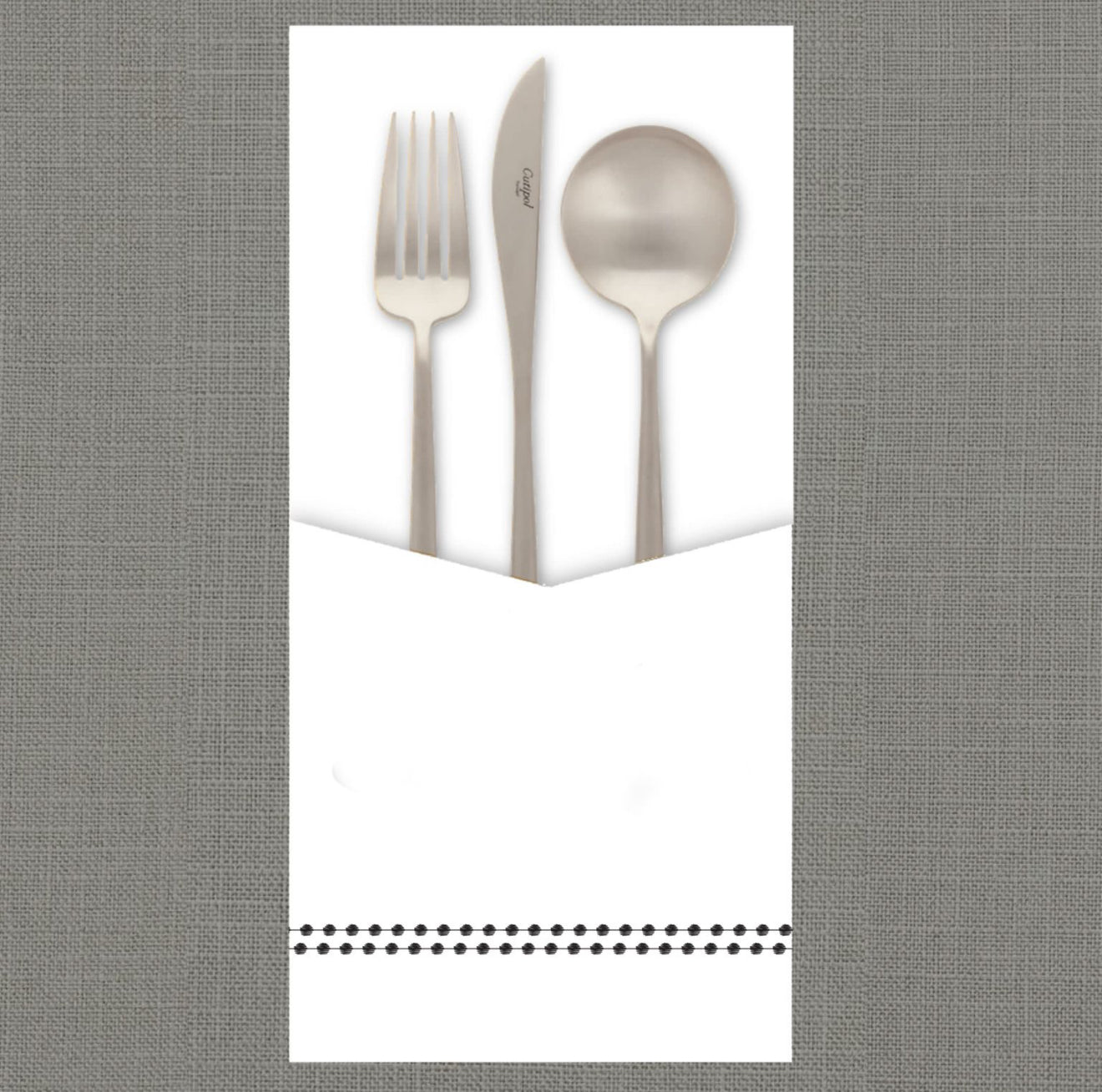 Pearls Black Cutlery Pouch