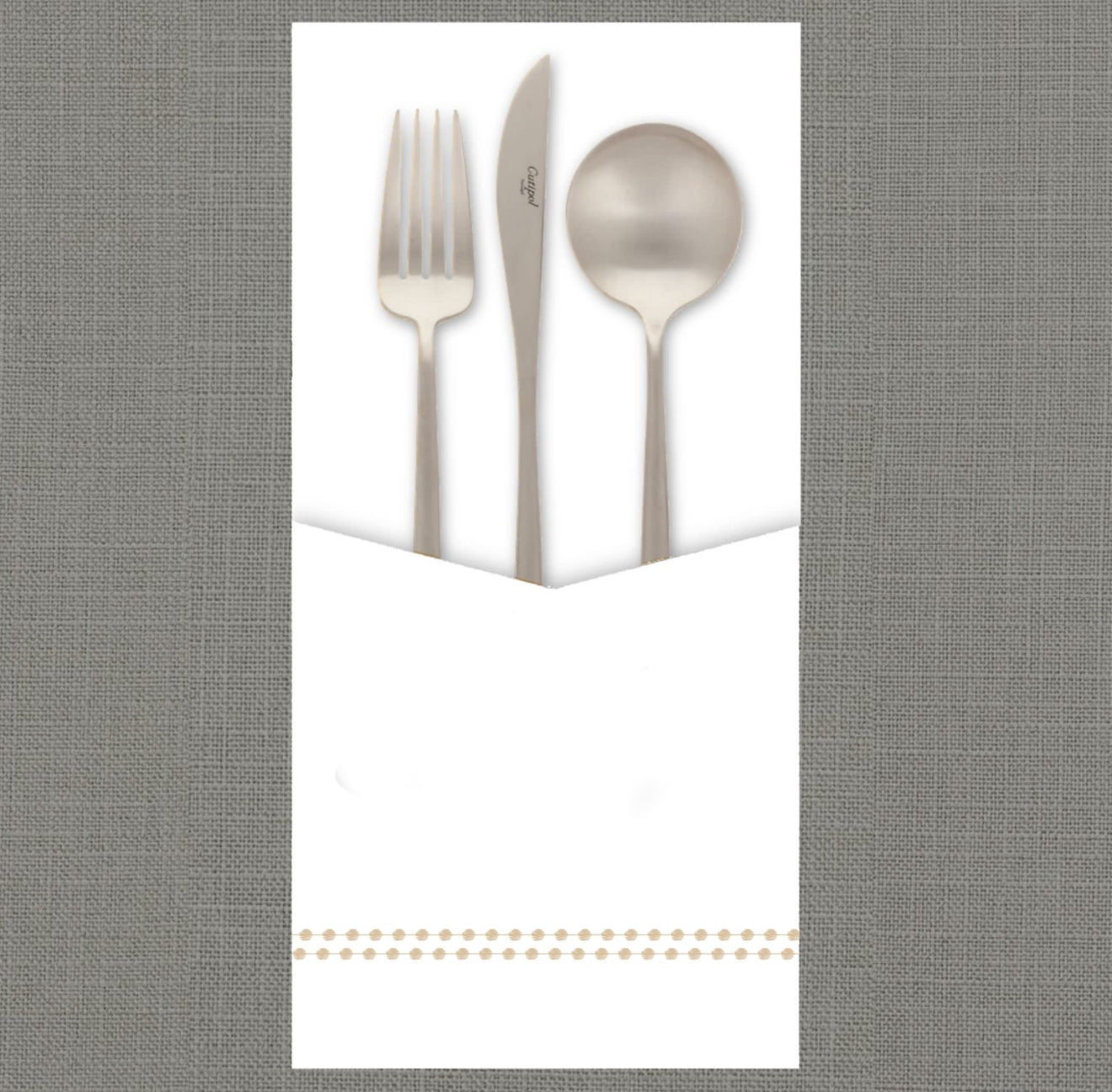 Pearls Gold Cutlery Pouch