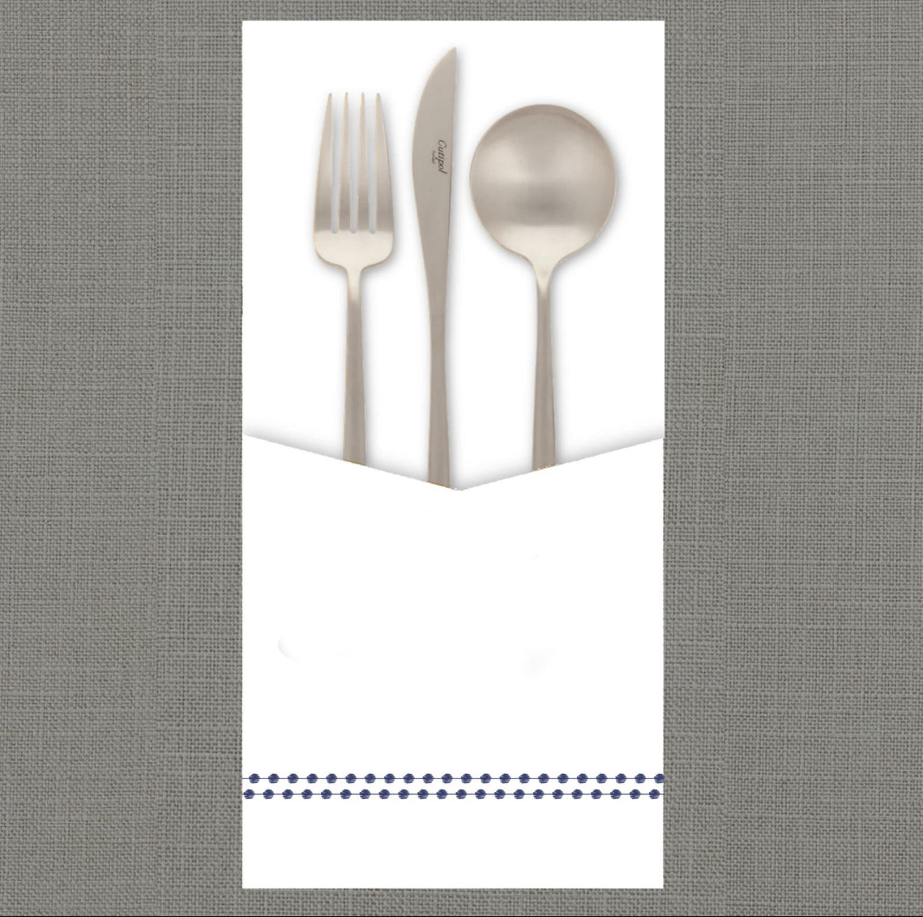 Pearls Navy Cutlery Pouch