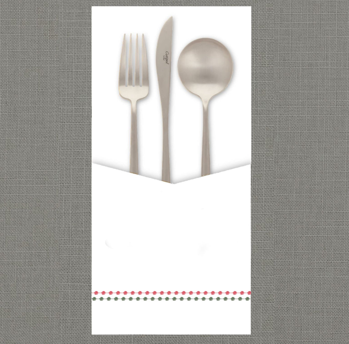 Pearls Red Green Cutlery Pouch