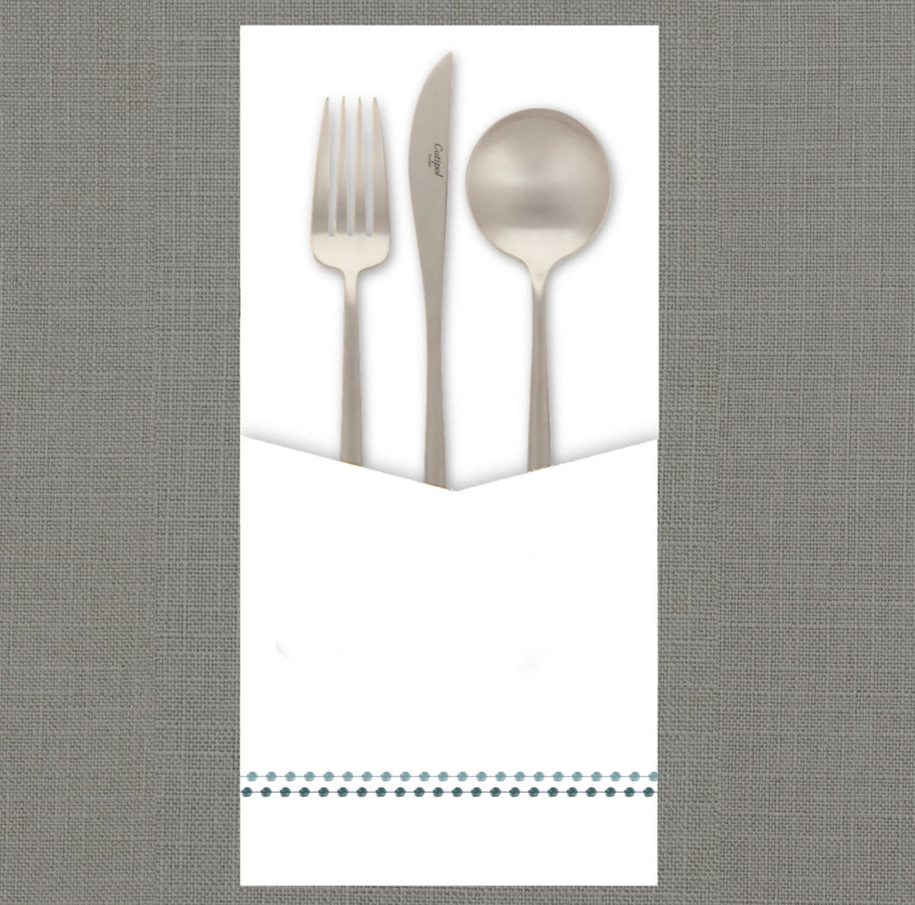 Pearls Teal Cutlery Pouch