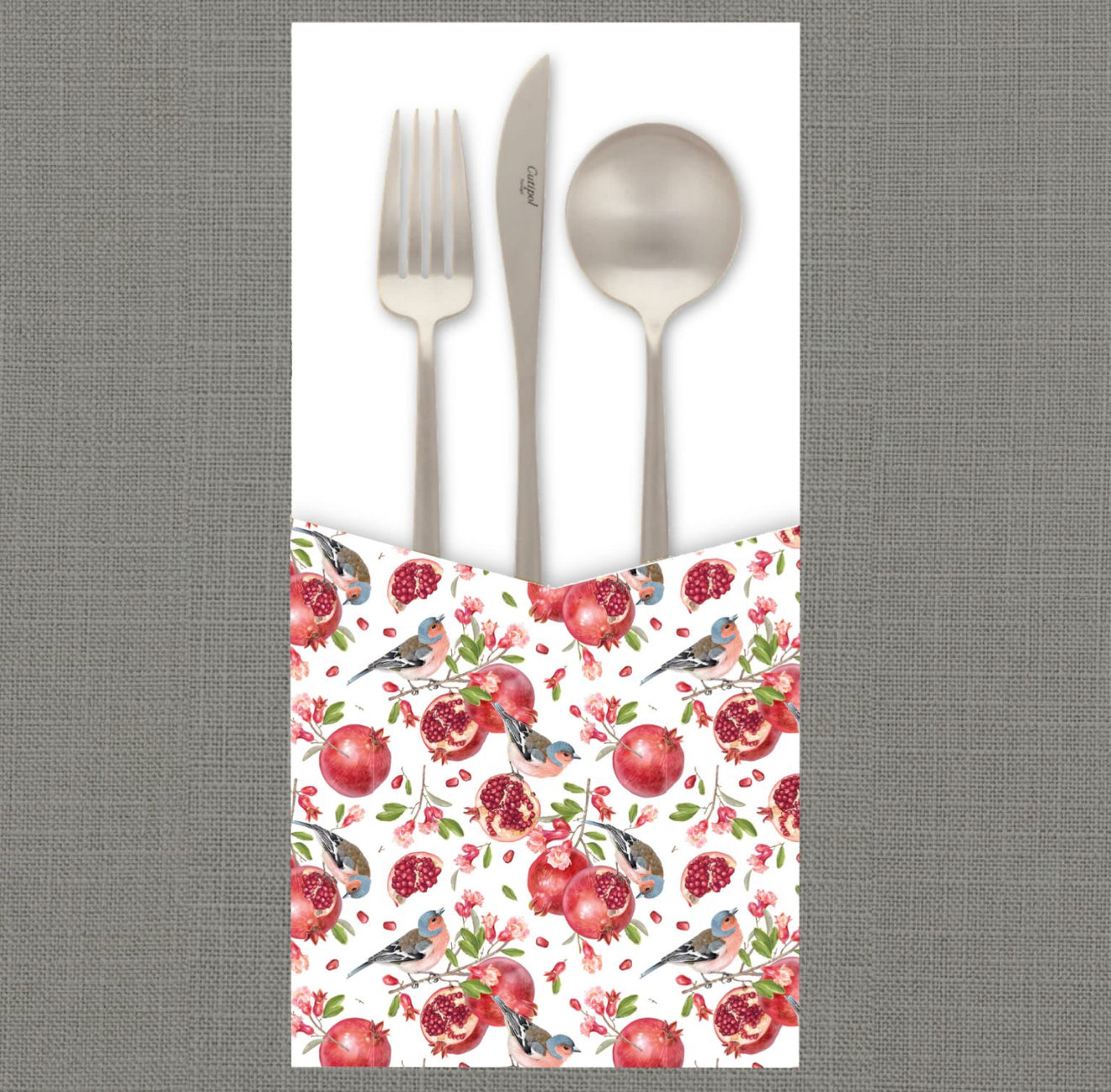Bird Pom Cutlery Pouch