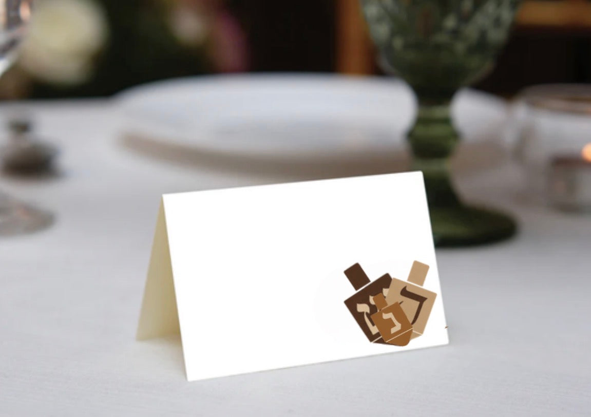Dreidel Parade Cocoa Place Cards