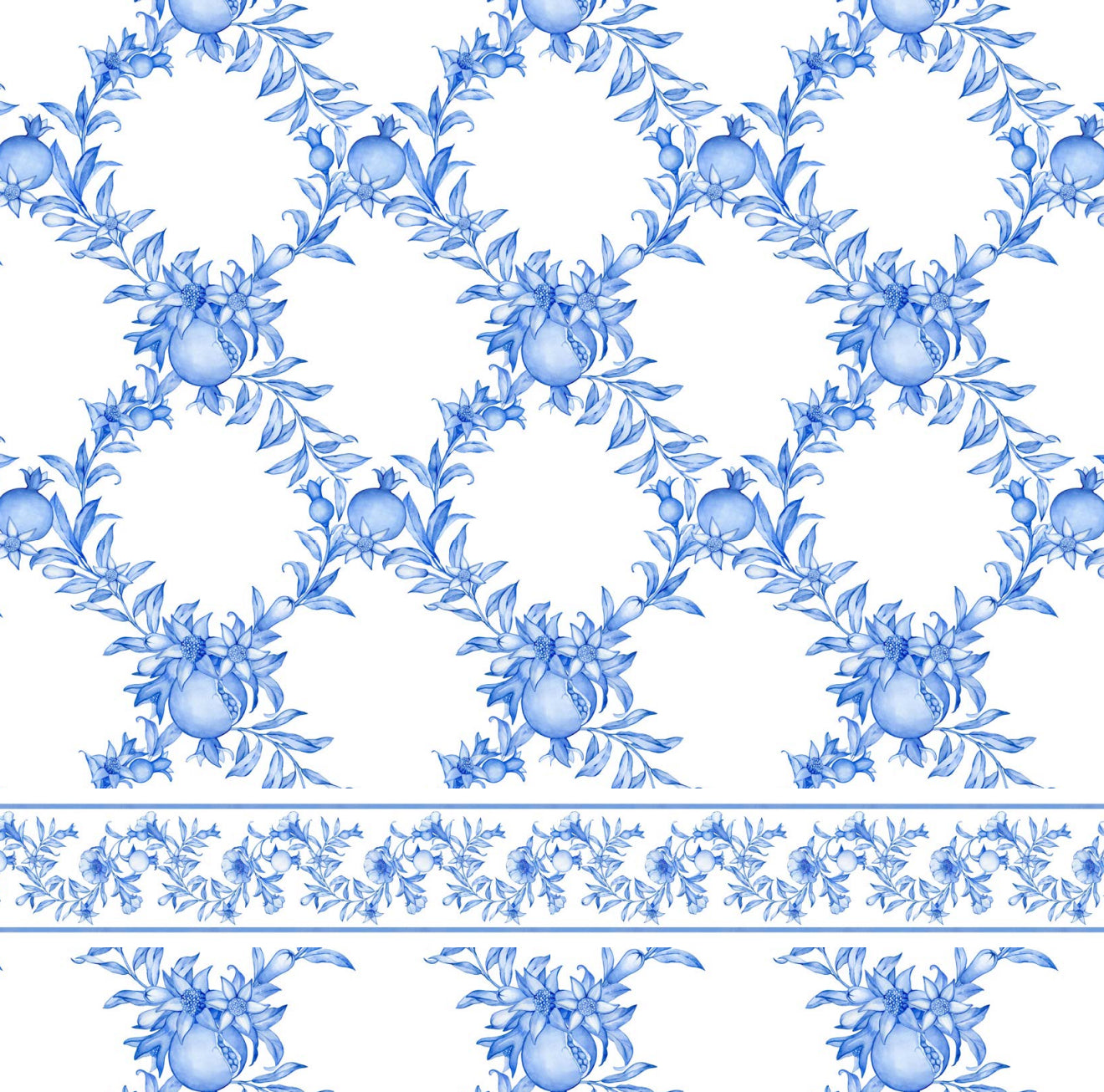 Pomegranate Trellis Cocktail Napkin