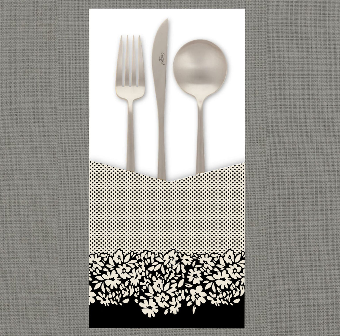 Polka Dot Floral Cutlery Pouch