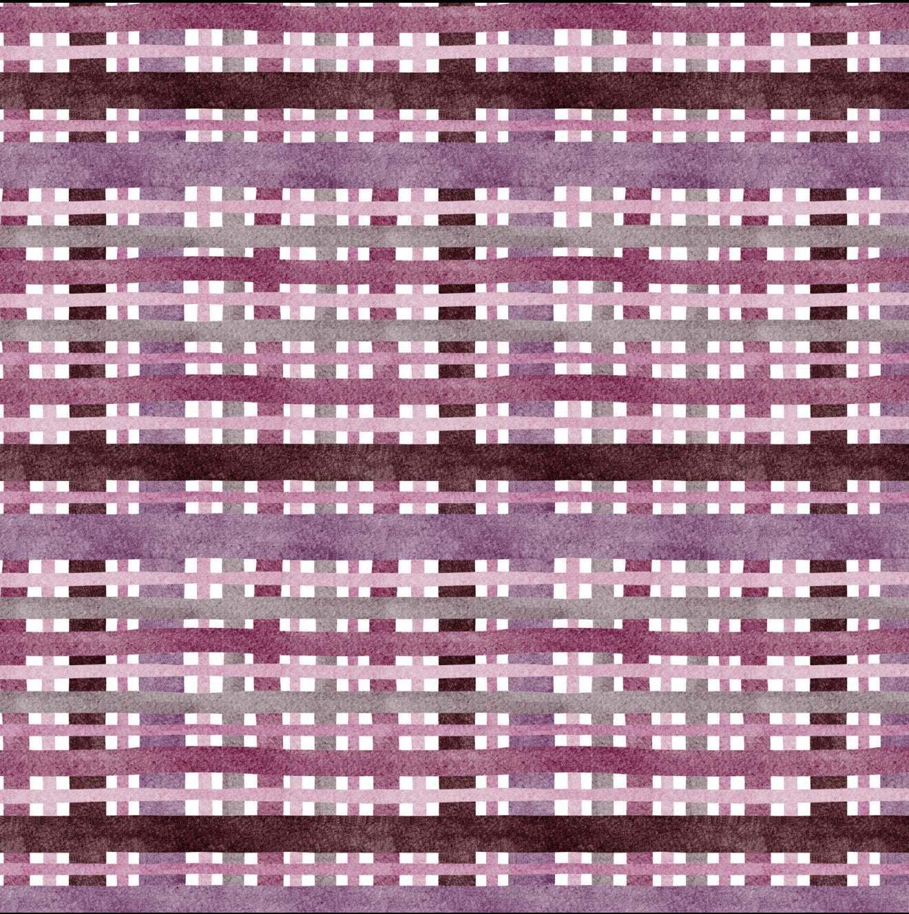 Purple Plaid Cocktail Napkin