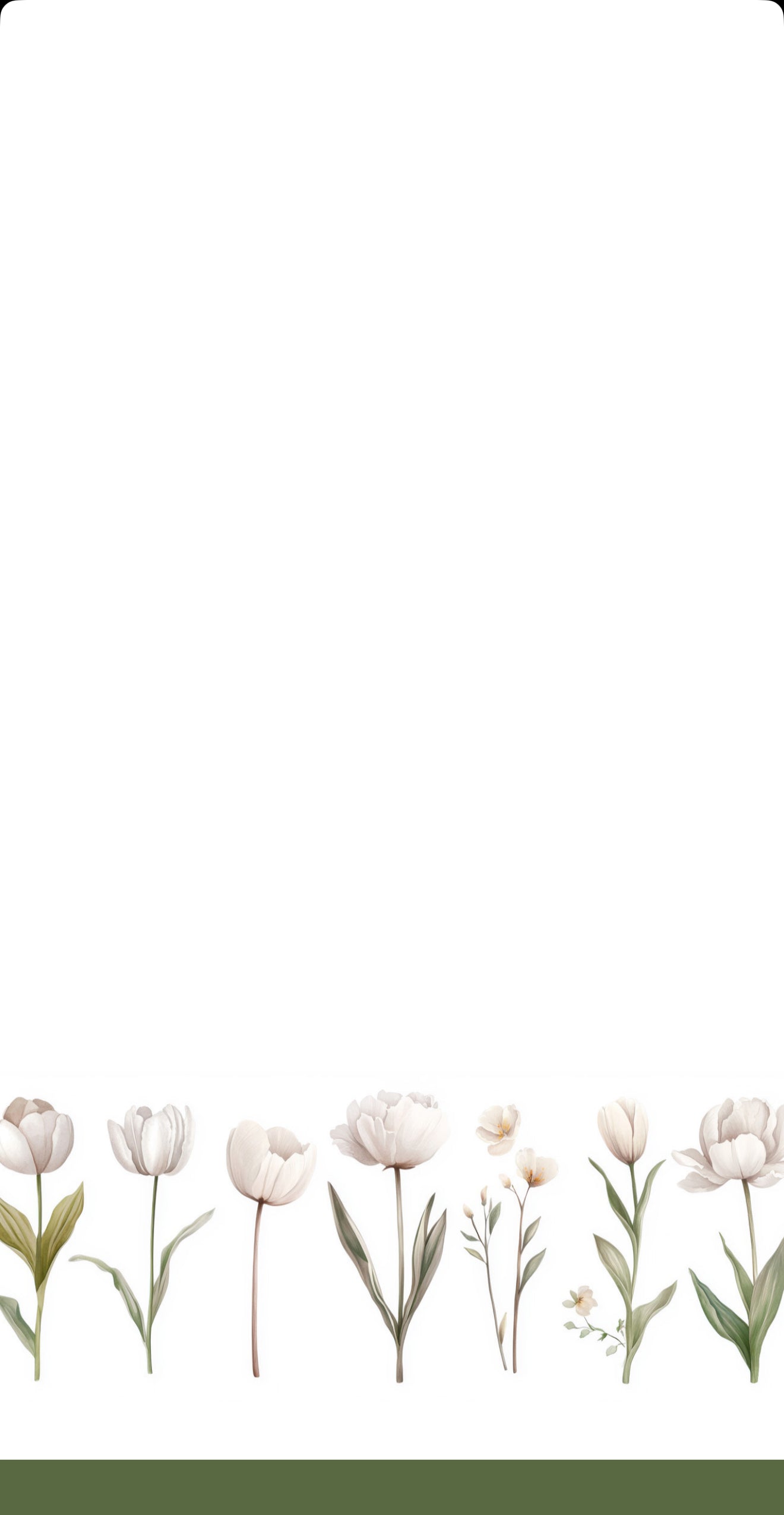White Summer Flowers - Printed Guest Towel