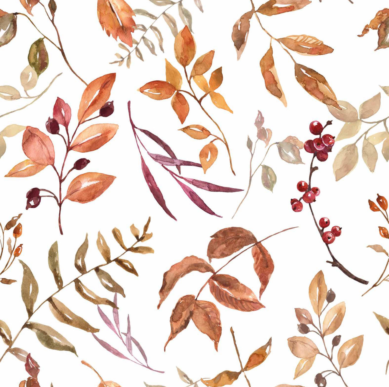 Dried Autumn Leaves Cocktail Napkin
