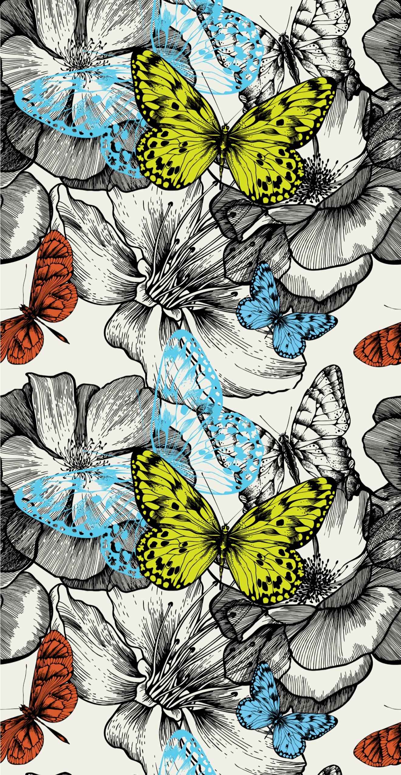 Butterfly Stamp - Printed Guest Towel