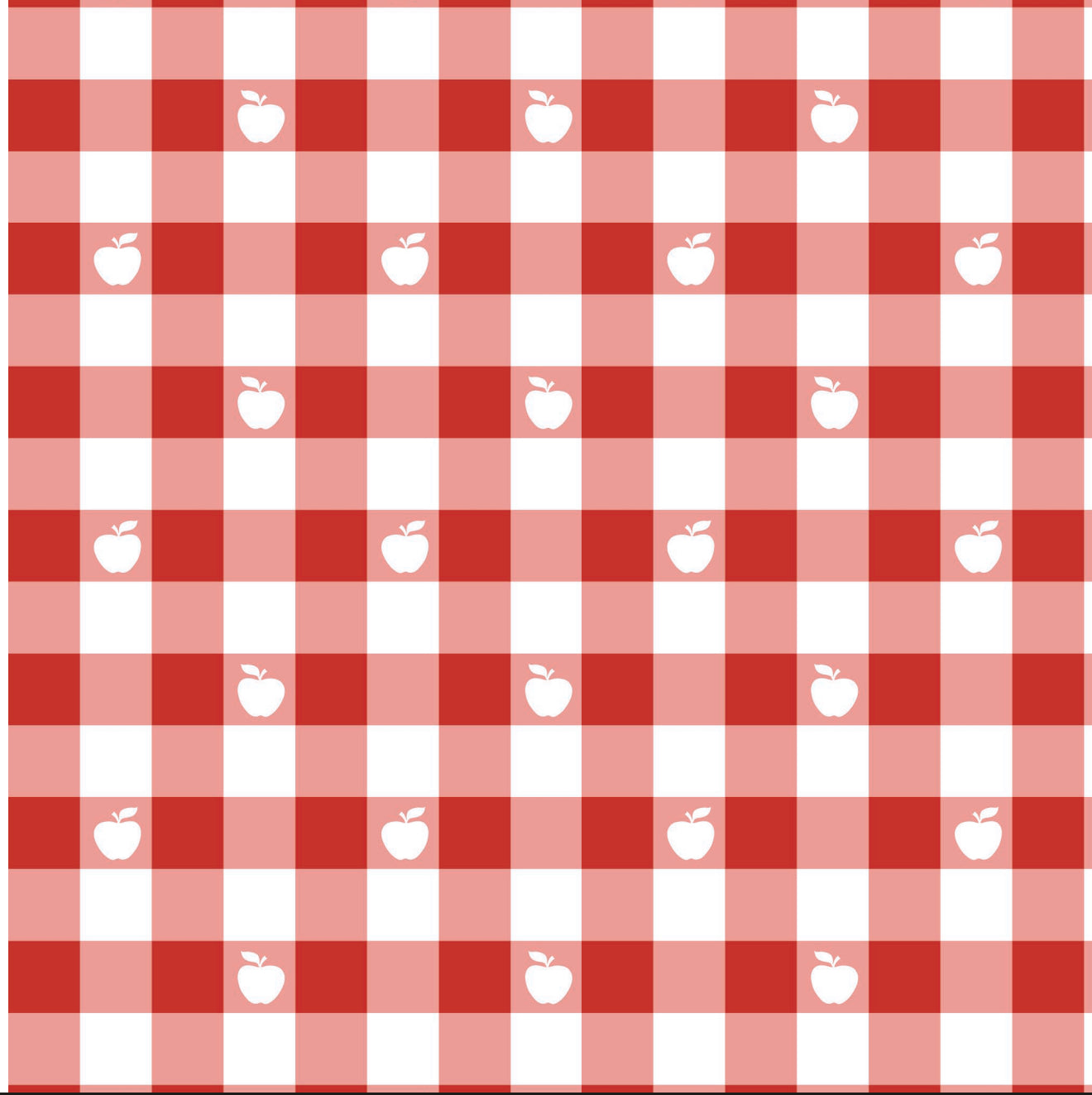 Gingham Apple Cocktail Napkin