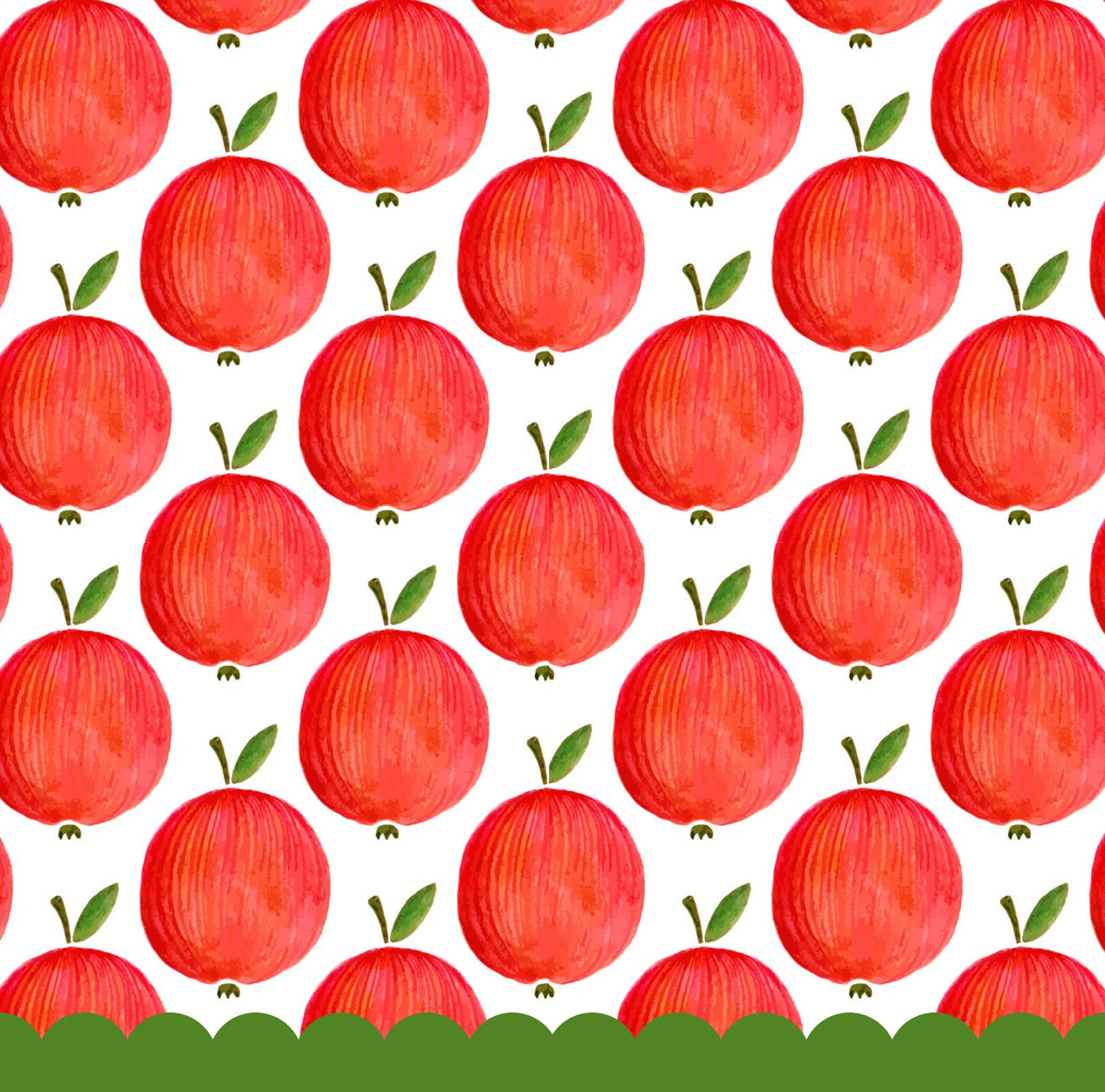 Scalloped Apples Cocktail Napkin