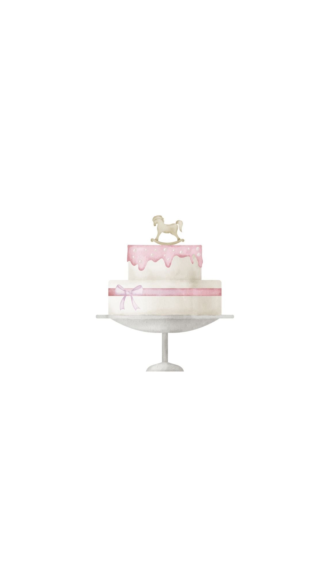 Pink Cake Printed Paper Bag