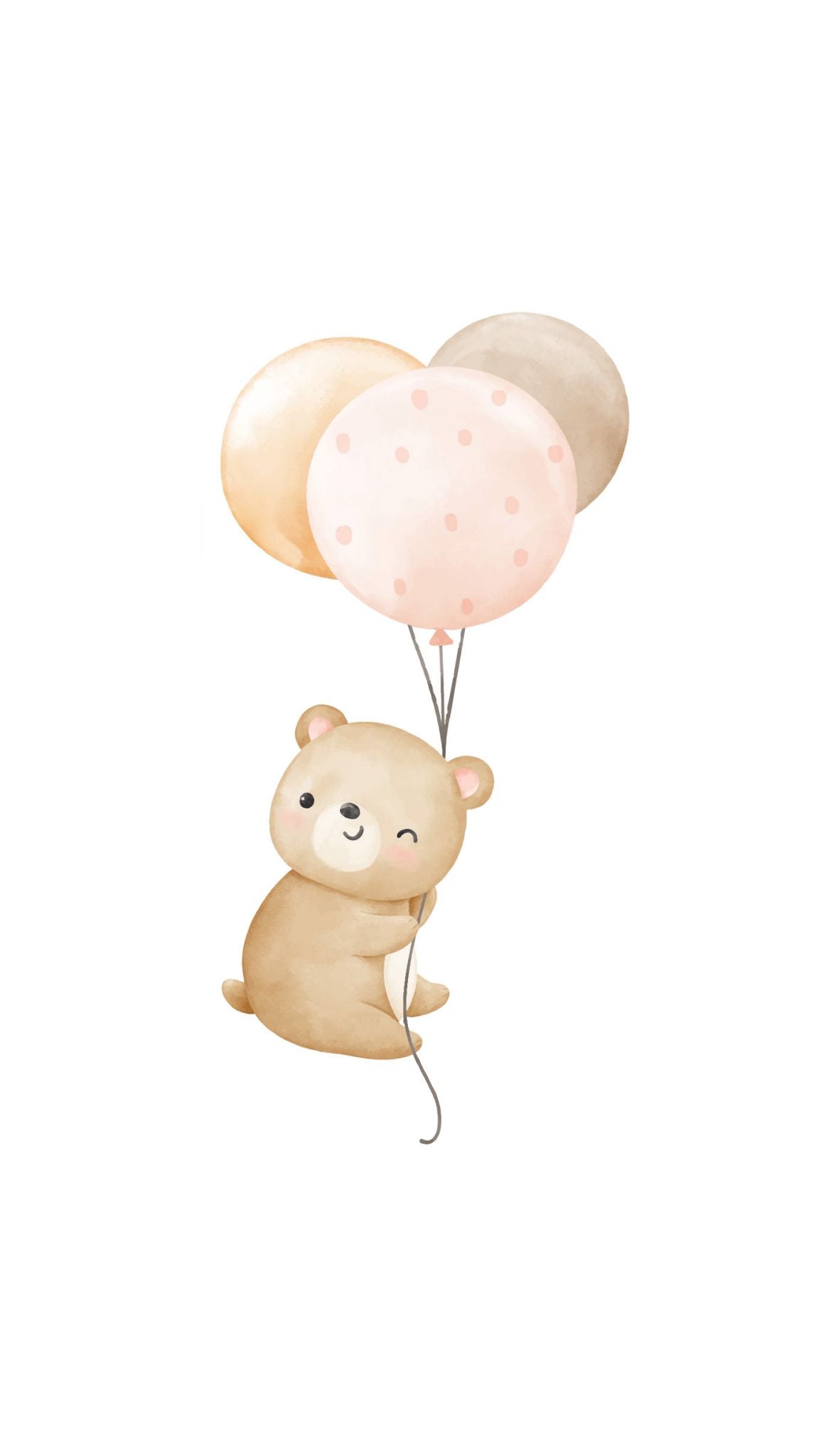Teddy Balloon Printed Paper Bag