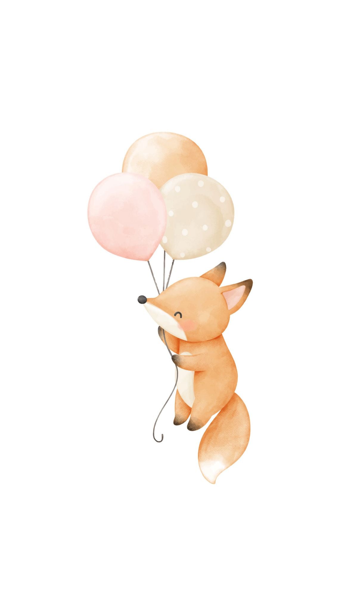 Fox Balloon Printed Paper Bag