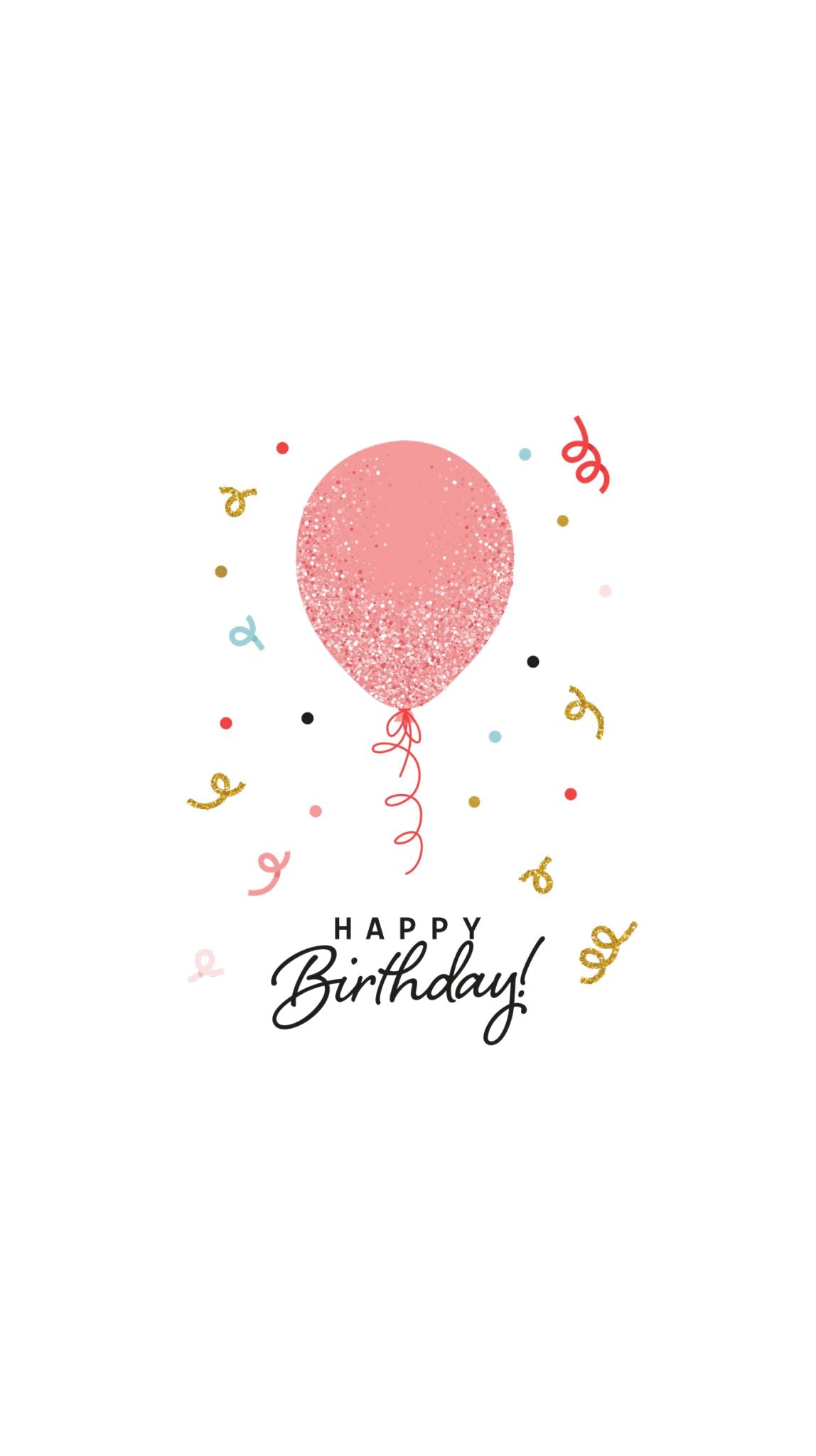 Glitter Birthday Balloon Printed Paper Bag