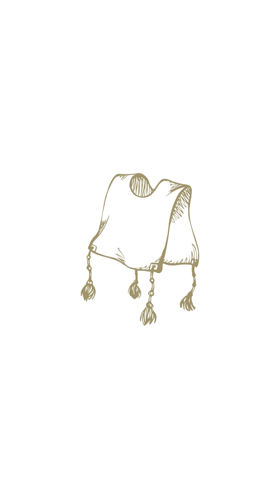 Tzitzis Sketch Printed Paper Bag