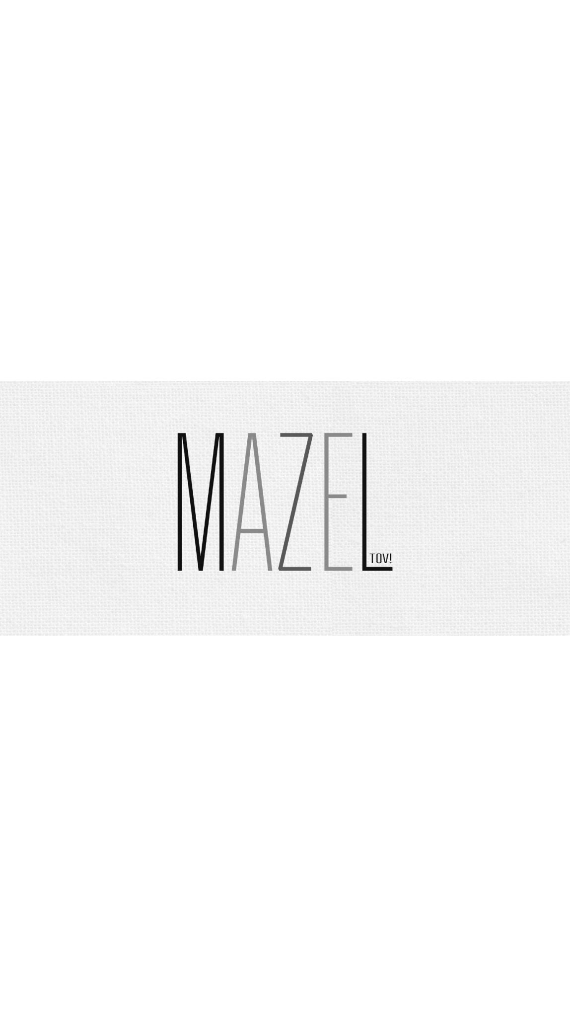 Mazel Tov Gray Printed Paper Bag