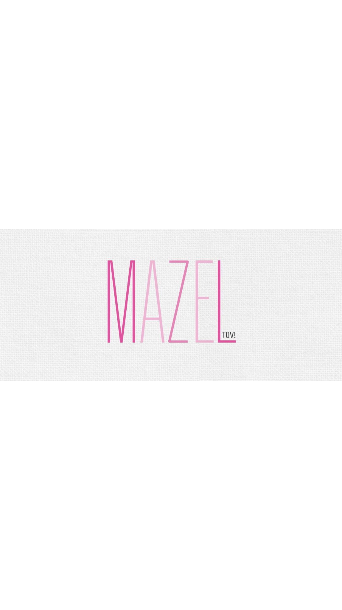 Mazel Tov Pink Printed Paper Bag