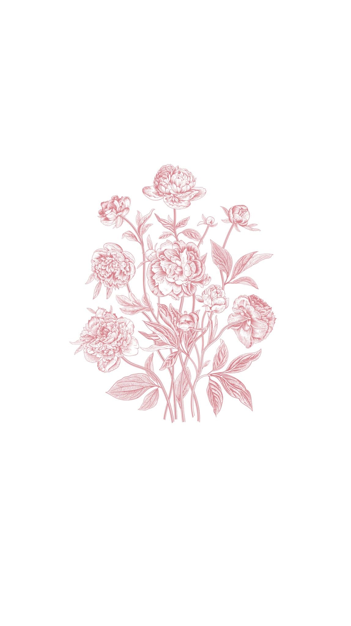 Peony Cluster Printed Paper Bag