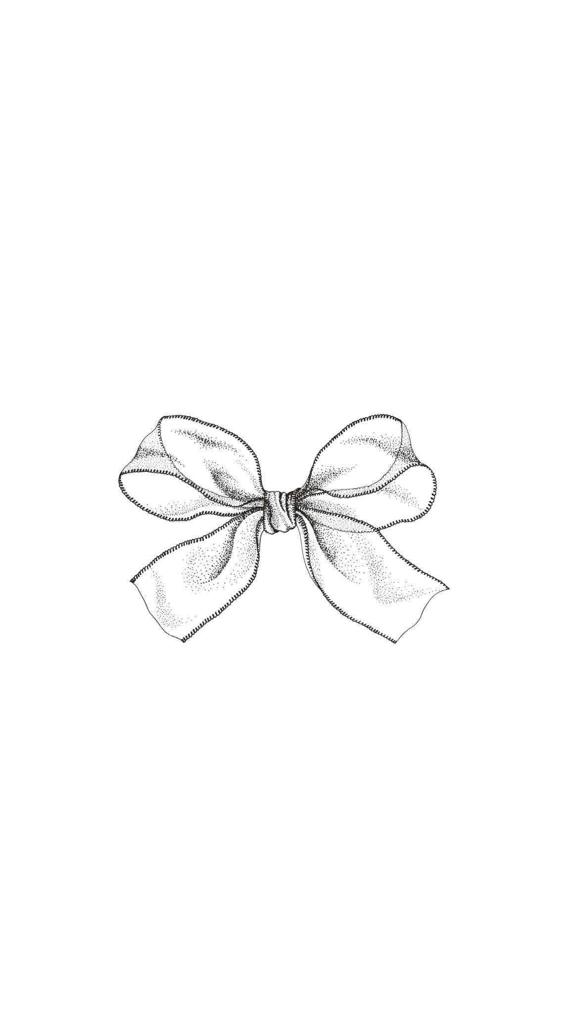 Mesh Bow Black Printed Paper Bag