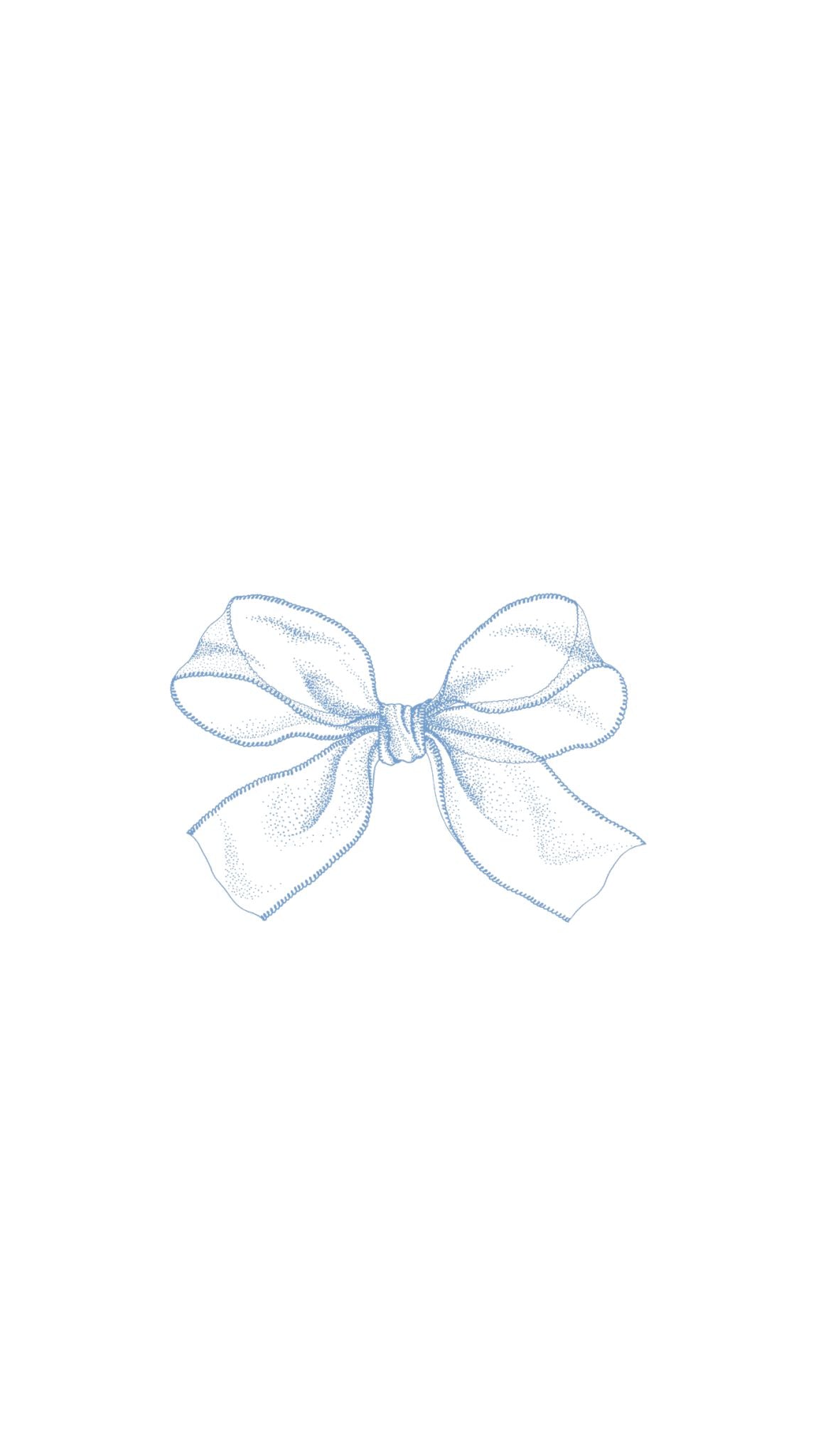 Mesh Bow Blue Printed Paper Bag
