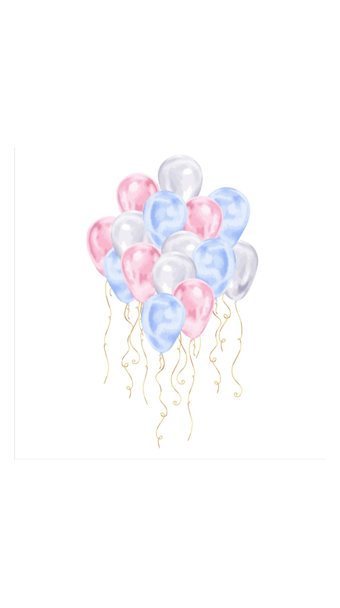 Gender Reveal Balloons Printed Paper Bag
