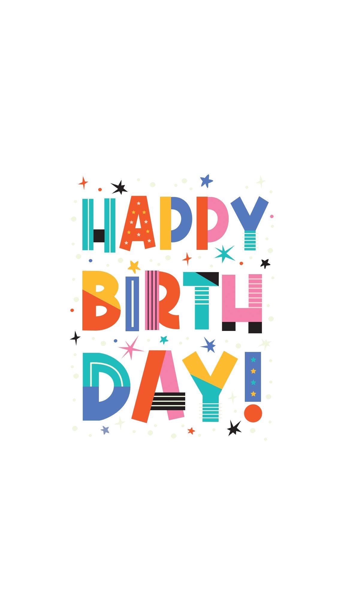 Happy Birthday Type Printed Paper Bag