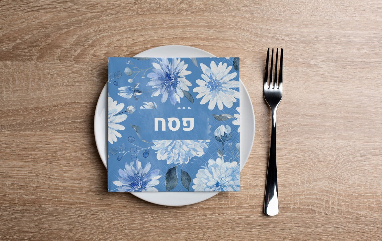 Pesach Floral Cocktail Napkin