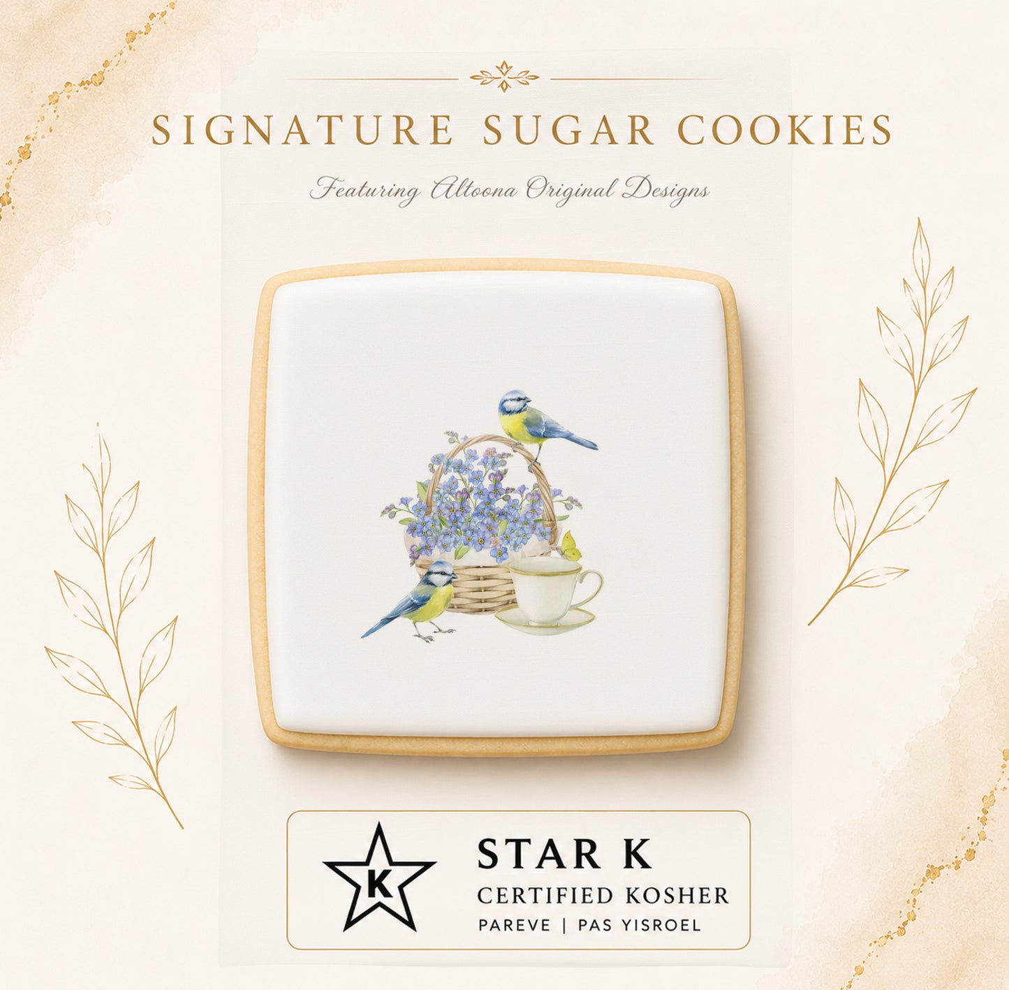 Spring Blooms Tea Party Cookie | 12 Pack | Free Shipping