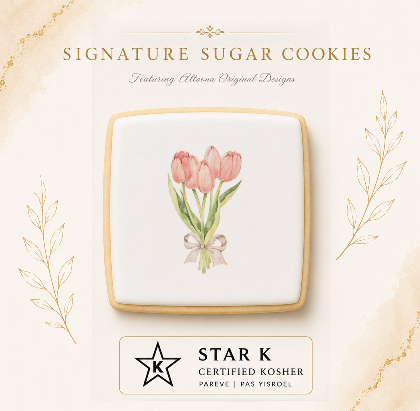 Tulip Bouquet Cookie | 12 Pack | Free Shipping