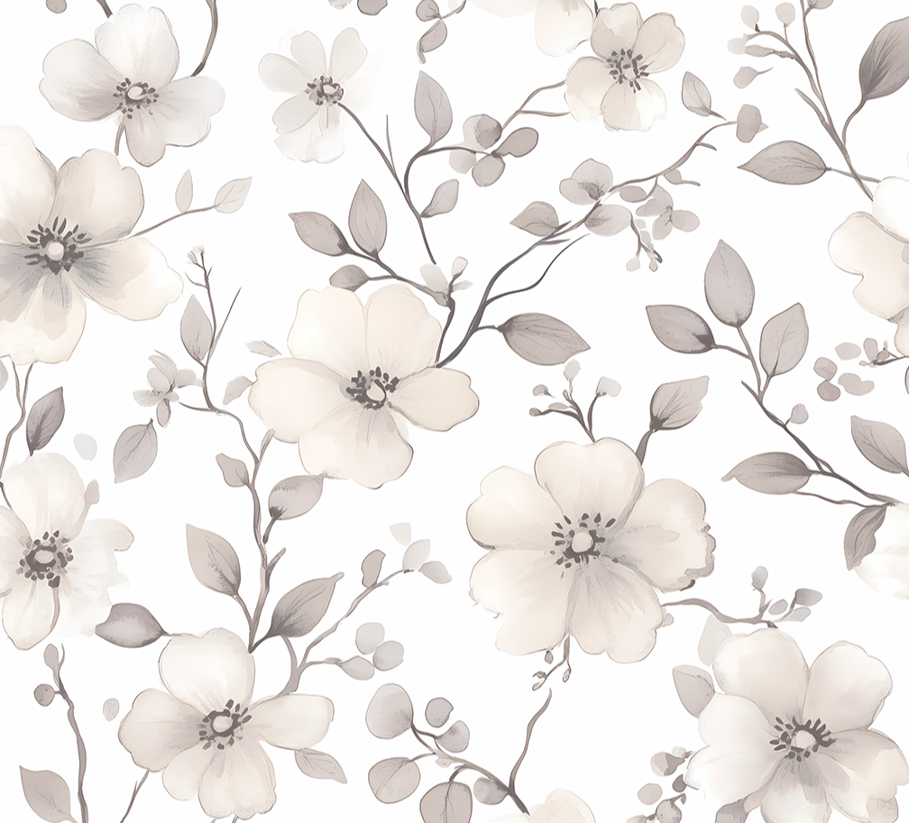 Watercolor Fall Flowers Charger - (SQUARE)