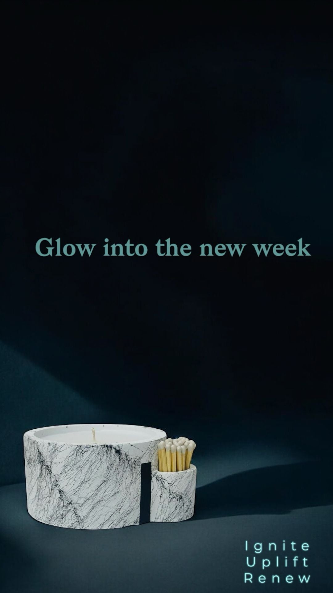 White & Black Marble - Havdalah Glow