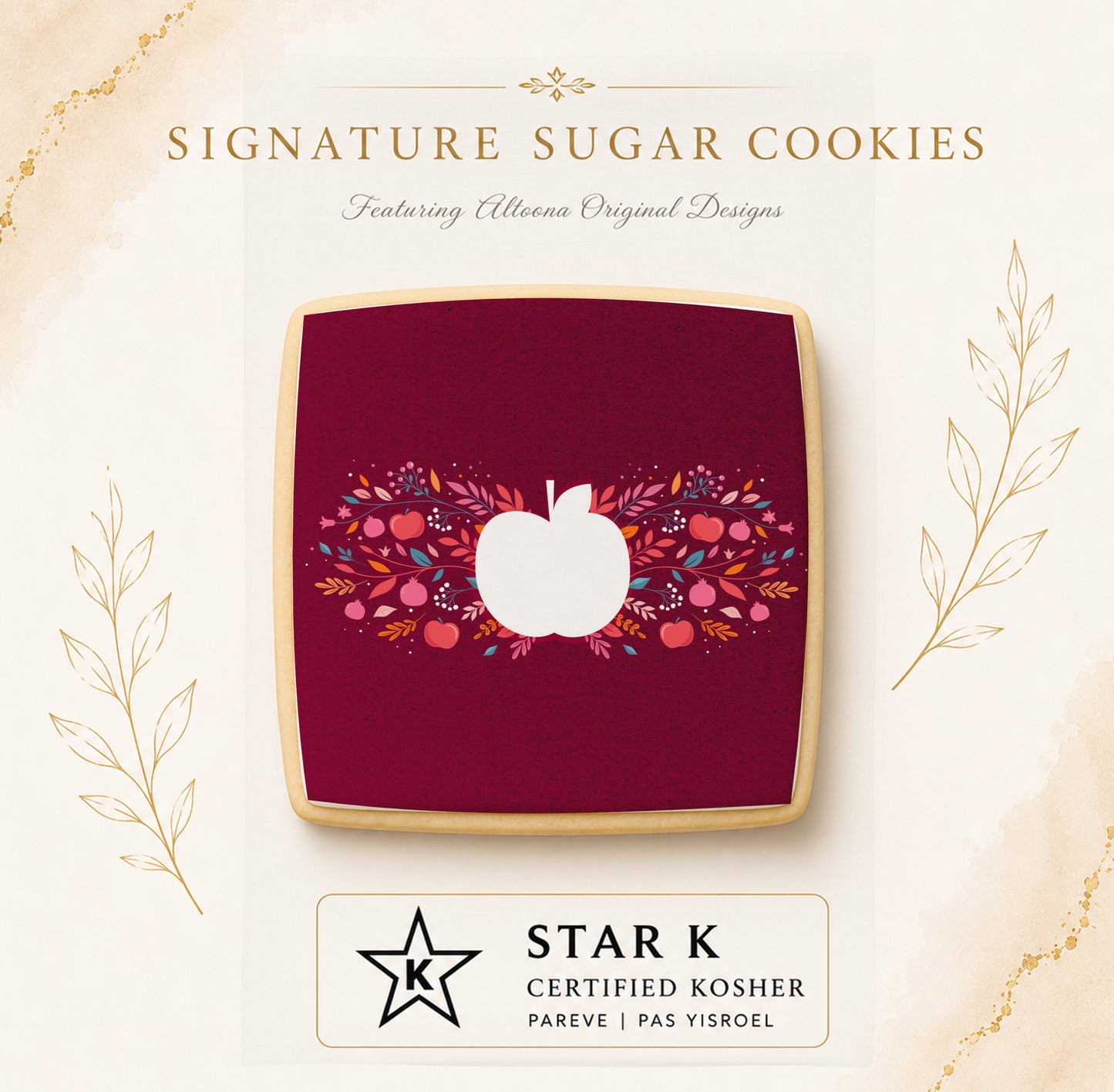 Cutout Apple Cookies | 12 Pack | Free Shipping