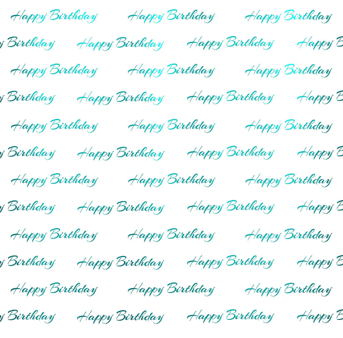 Foil Happy Birthday - Charger - (SQUARE)