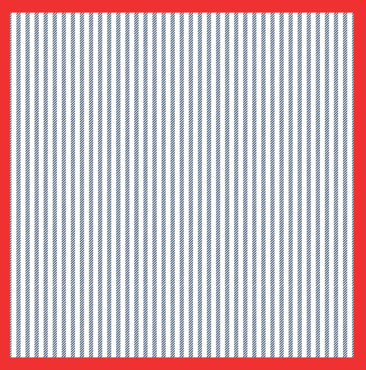 Cotton Stripe (RED) - Charger - (SQUARE)
