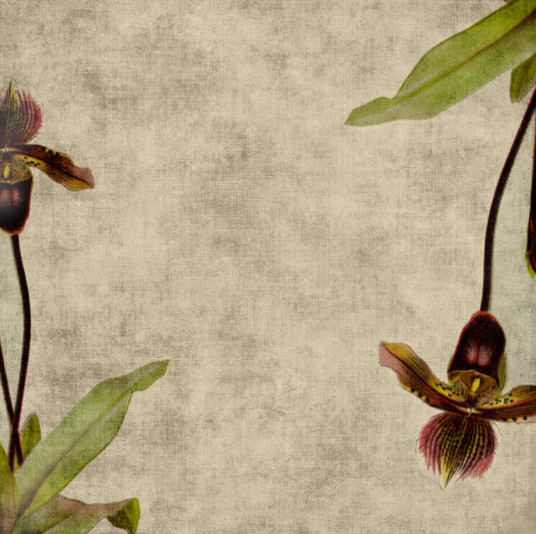 Marsala Orchids Charger - (SQUARE)