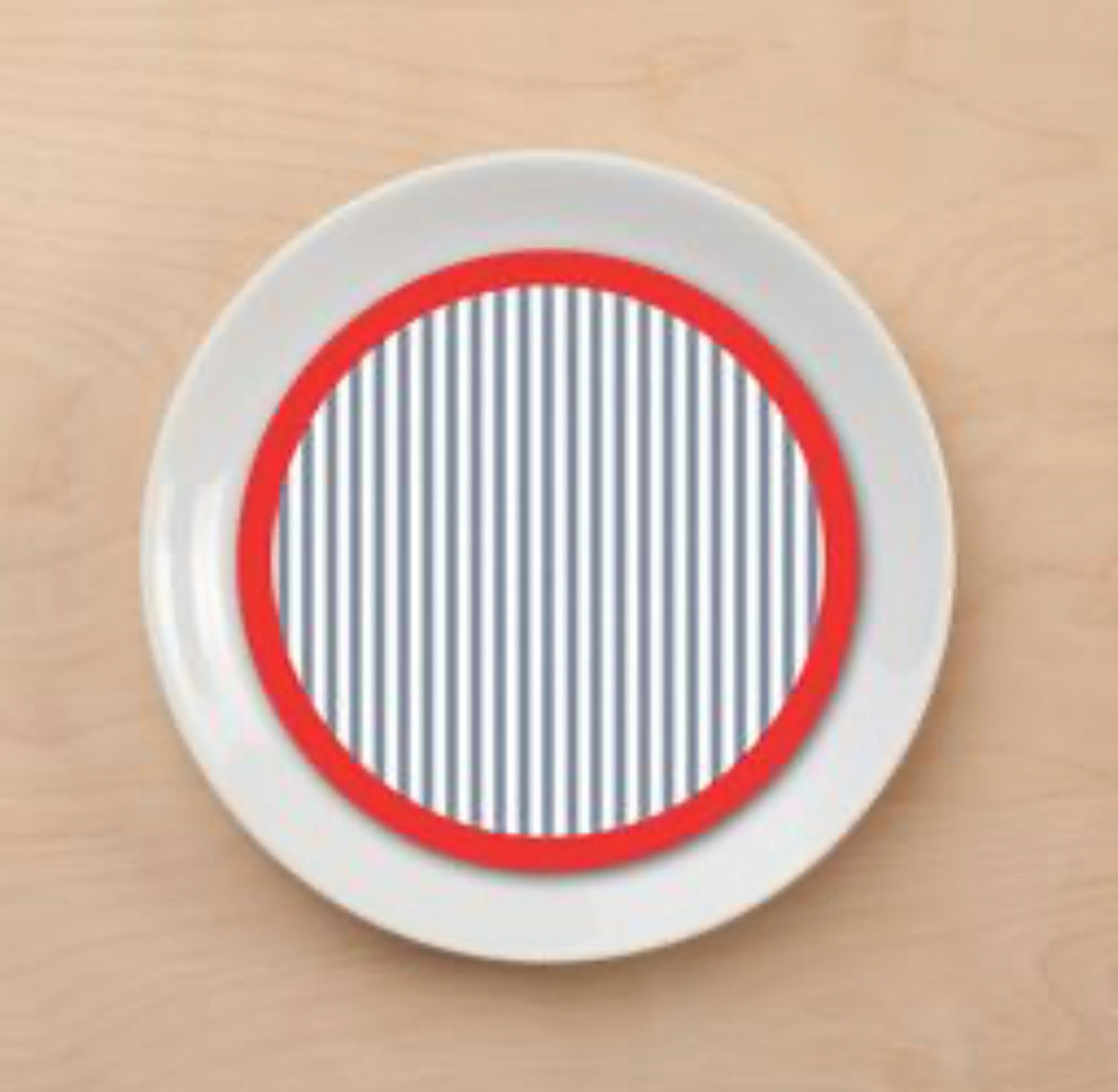 Cotton Stripe (RED) Plate Accent