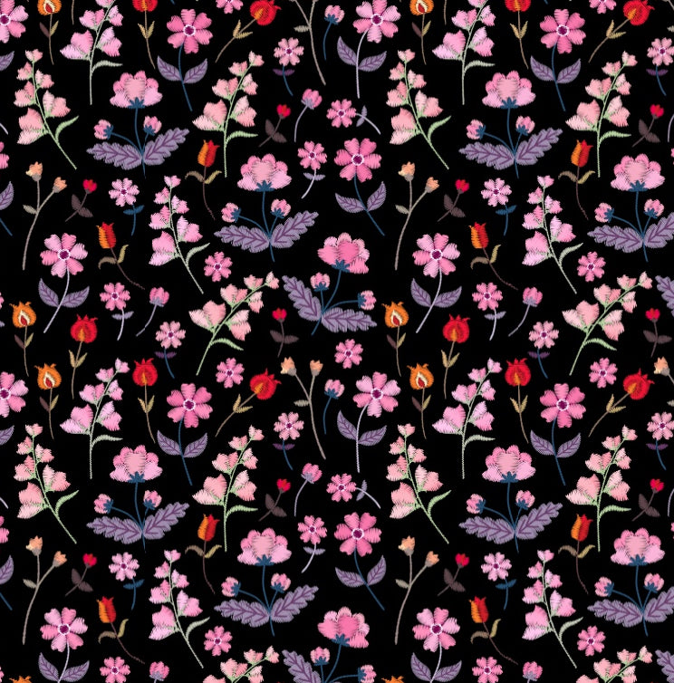 Floral Embroidery Charger - (SQUARE)