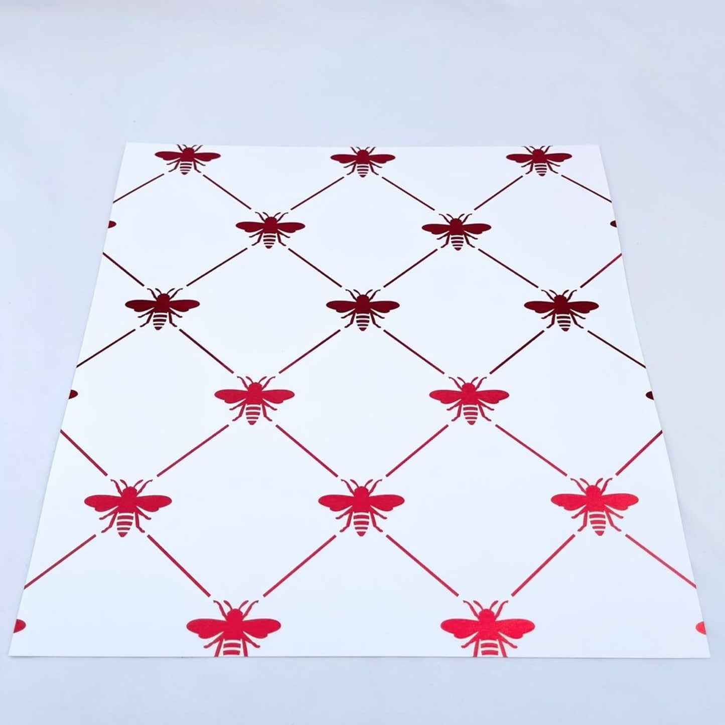 Foil Diamond Bee - Charger - (SQUARE)
