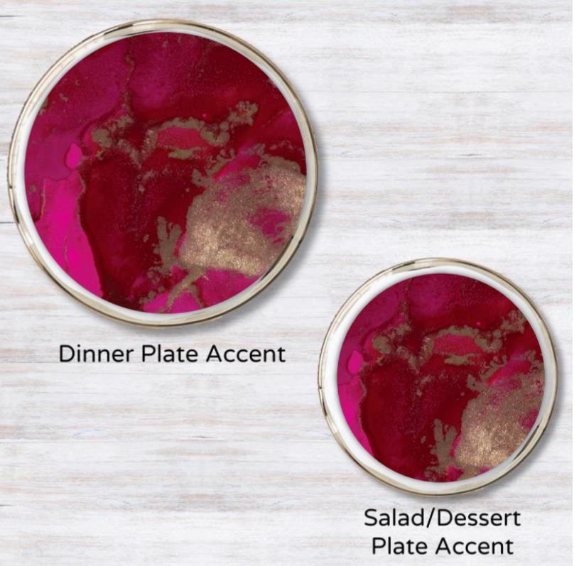 Swirl Pink - Gold Plate Accent