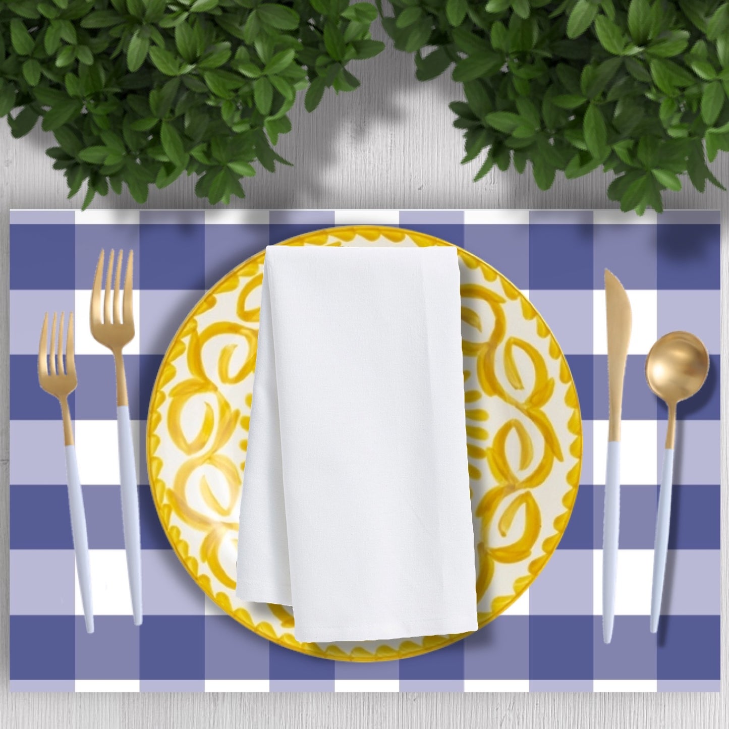 Gingham Blue - Placemat
